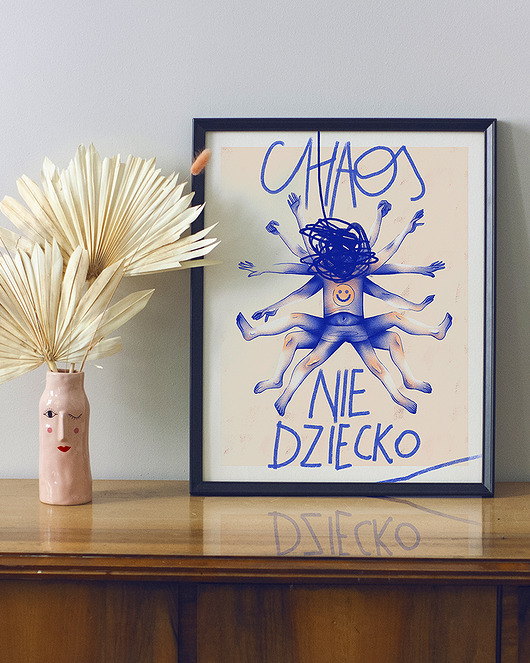 Plakat ilustracja "Chaos" Iza Dudzik