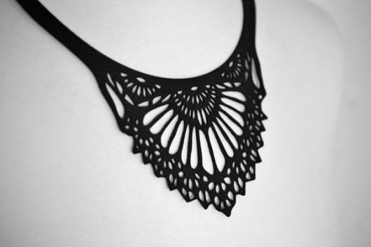 eco leather necklace felt label