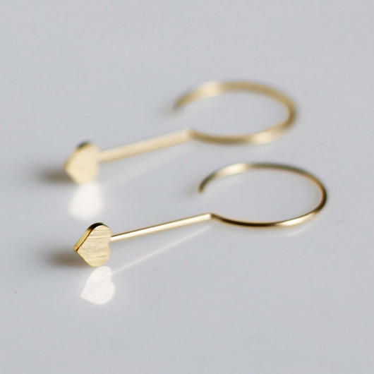 kolczyki pozłacane Kolczyki pozłacane Little Heart to Love