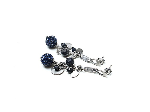 kolczyki srebrne Kolczyki srebrne Gypsy disco ball