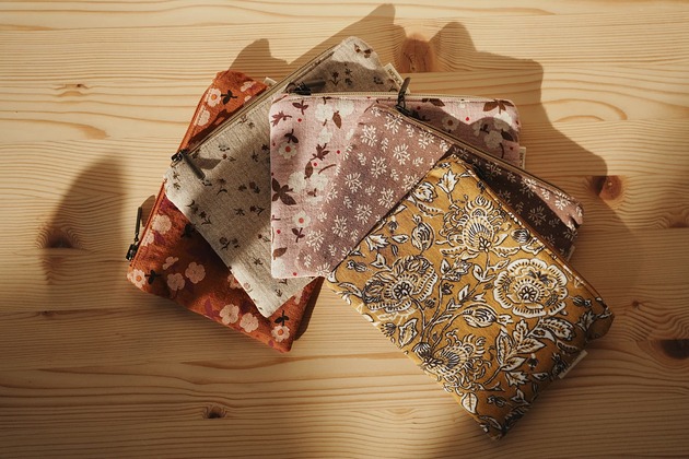 kosmetyczki Muślinowa mini kosmetyczka, saszetka  HONEY BLOOM mini