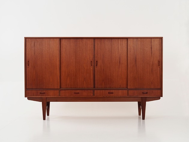 komody i szafki Highboard tekowy, duński design, lata 70, produkcja: Dania