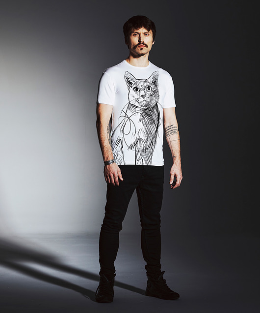 t-shirty męskie Russian Blue Cat Men's T-shirt white