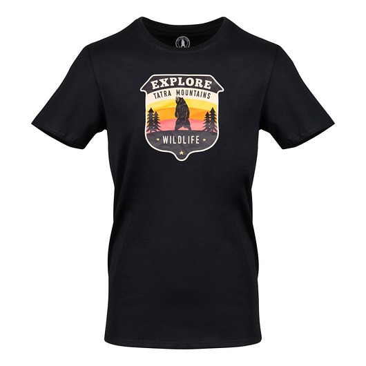 T-Shirt Awesome Tatras Tee Man Black Tatra Journey