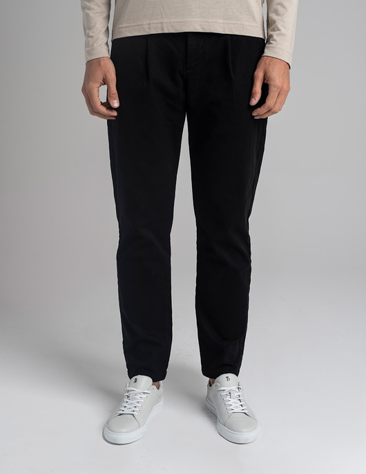 spodnie męskie Męskie spodnie casual montieri czarne comfort fit