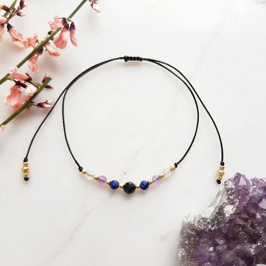 Czarny turmalin LAPIS ametyst FRENIT Magneska
