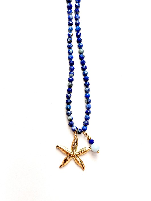 chokery Naszyjnik blue laguna