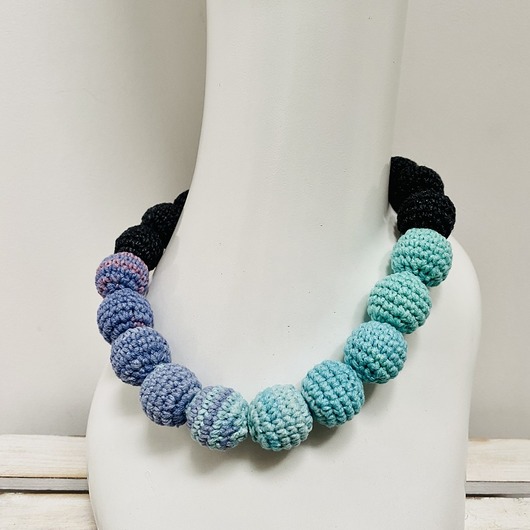 korale Korale szydełkowe naszyjnik boho handmade bawełna