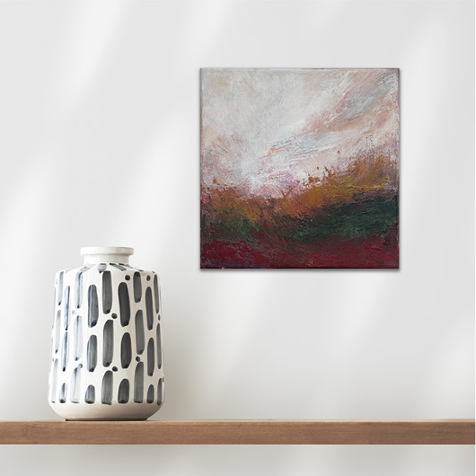 obrazy Unikalny obraz "Łąki o zachodzie" 20x20
