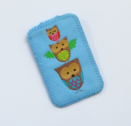 trzy sówki- etui na telefon Tulis