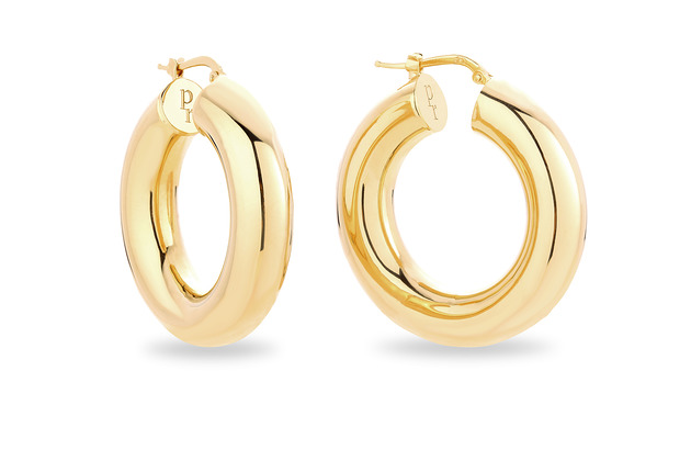 Kolczyki pozłacane CHUNKY HOOP M Patty Rose Jewellery