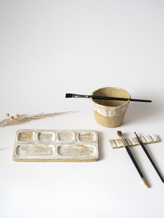 Zestaw ceramiczny do malowania z paletą 4 Gosia Sendlewska