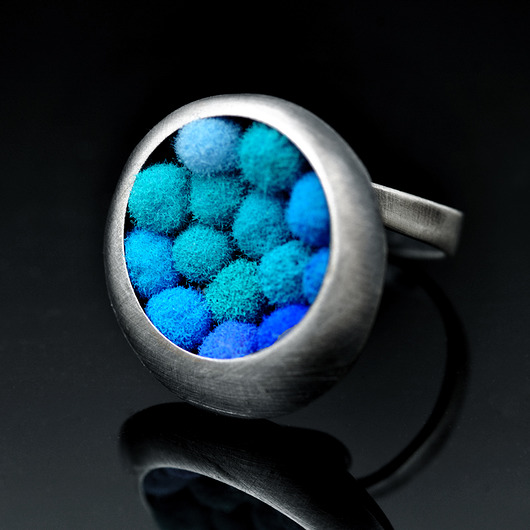 Srebrny pierścionek regulowany TURQUOISE MELANGE SHAMBALA