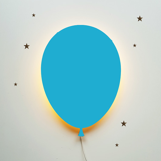 Drewniana lampka nocna Balonik Blue Dream Woods