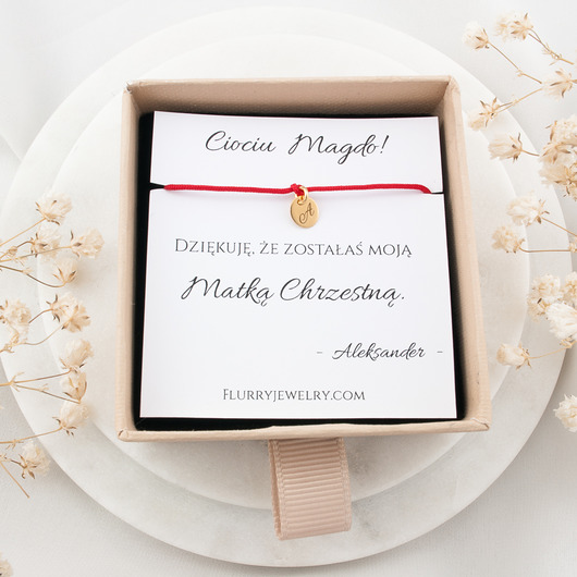 bransoletki srebrne Prezent dla MAMY CHRZESTNEJ