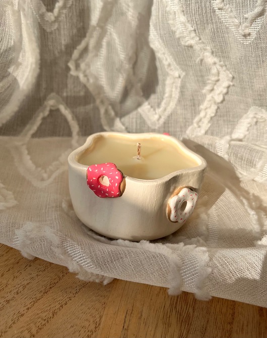 świeczniki i świece Świeczka Donut - wosk sojowy
