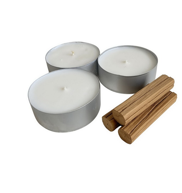 świeczniki i świece XXL Palo Santo 3 szt. tealight 105g- wosk sojowy (dostępne inne zapachy)