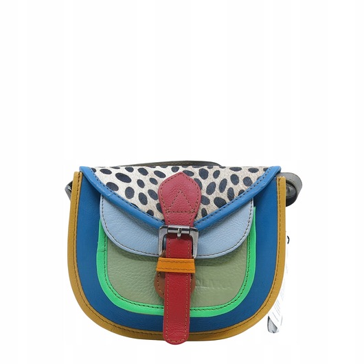 torby na ramię Torebka damska listonoszka skórzana regulowany pasek kolorowa OLIVKA