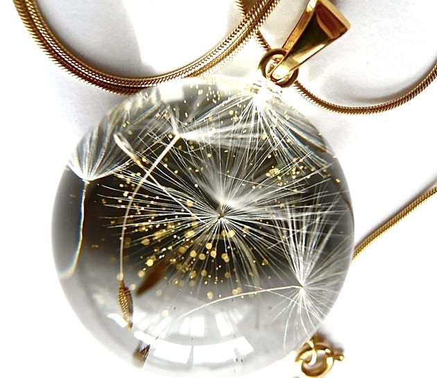 Naszyjnk z nasionkami wiosennych dmuchawców Grol Jewellery