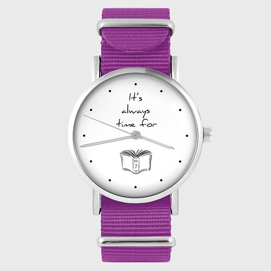 zegarki damskie Zegarek - It is always time for a book - amarant