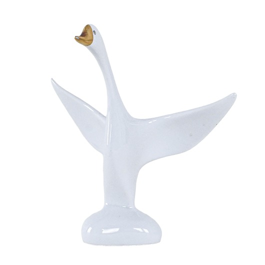 figurki i rzeźby Figurka porcelanowa gęś, węgierski design, lata 60, produkcja: Holloh
