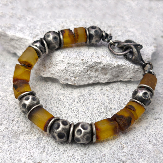 biżuteria męska Bursztyny - bransoleta męska
