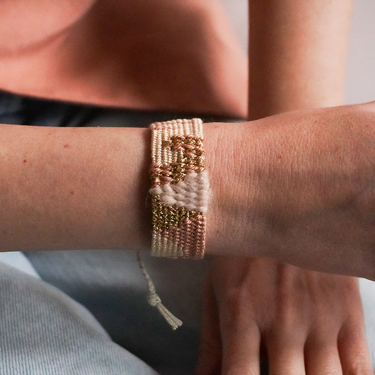 bransoletki na sznurku Bransoletka tkana na krośnie