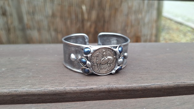 bransoletki wire wrapping Kuń - bransoletka regulowana