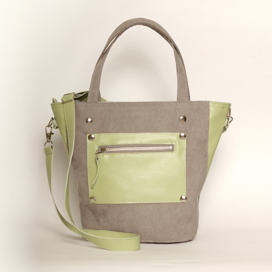 Mini Bucket Bag Szaro-pistacjowa hairoo