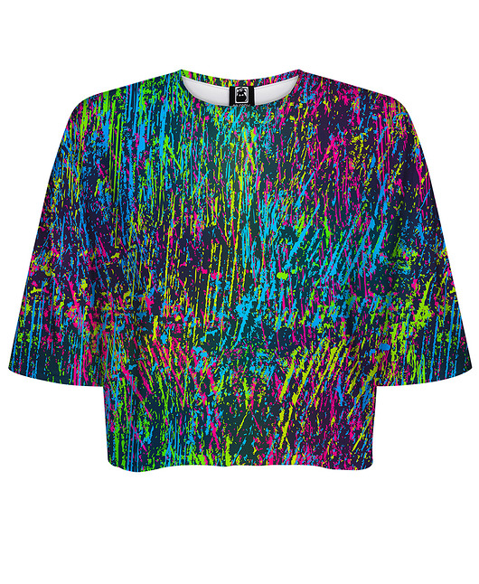 t-shirt damskie DR.CROW T-shirt Krótki CROP Urban Colored