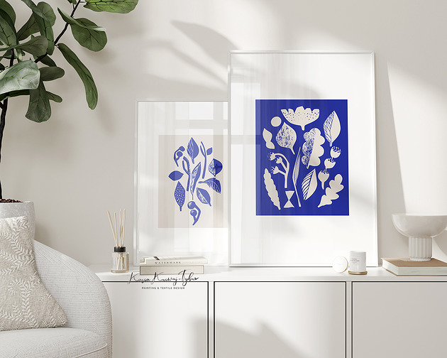 grafiki i ilustracje Dyptyk Botanica, 2 grafiki Fine Art, natura