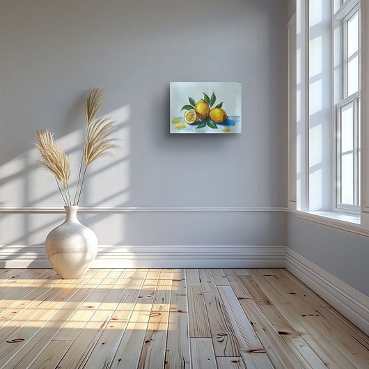 grafiki i ilustracje Obraz cytryny lato słońce akwarela Lemoniada 30x40