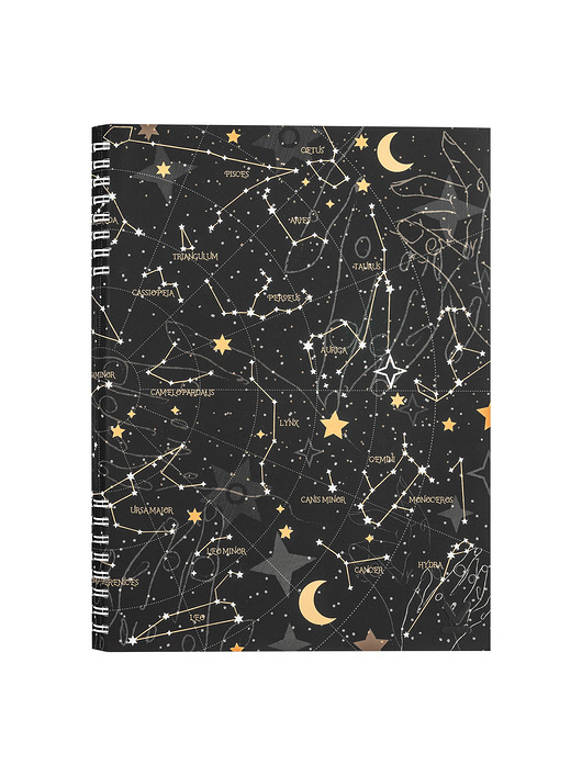 kalendarze i plannery NOTES GWIAZDOZBIORY CZARNE B5  160 stron  SZARE LINIE