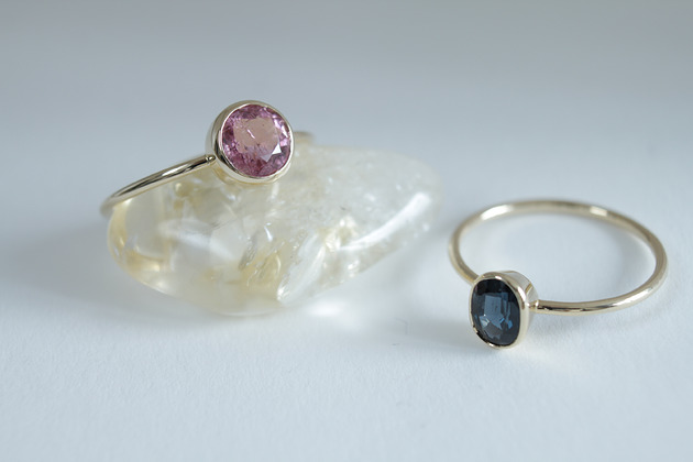 pierścionki złote Pierścionek Złoty pieścionek z różowym turmalinem