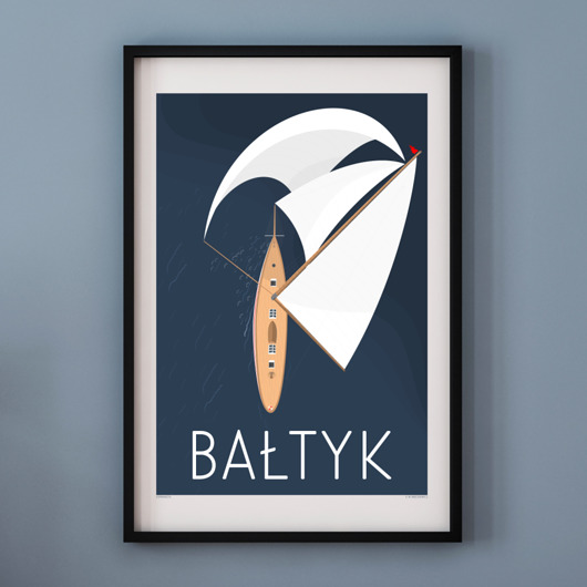 Plakat BAŁTYK A2 A. W. WIĘCKIEWICZ