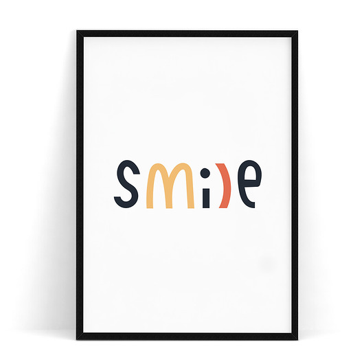 Plakat dziecięcy Smile trochę na ścianę