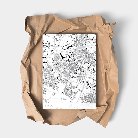 plakaty Plakat Mapa Ursusa, dzielnice Warszawy