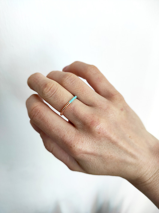 pierścionki - różne duocolor ring