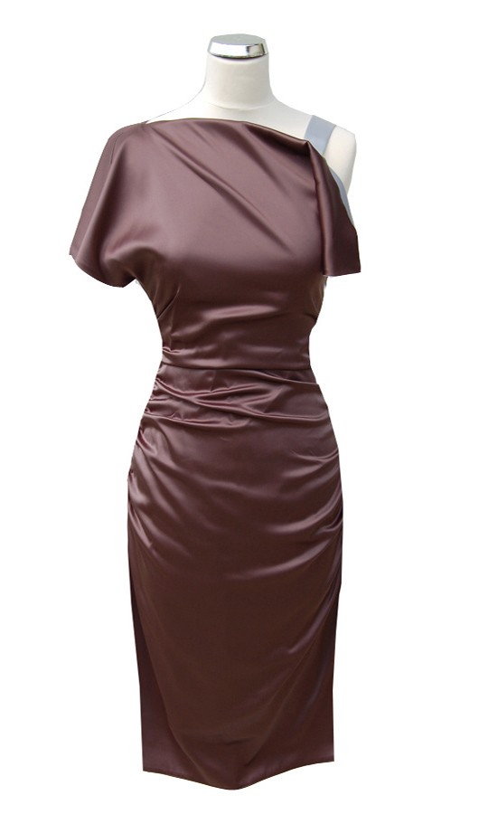 WYPRZEDAŻ! OSTATNIA asymmetrical dress 36 brąz Kasia Zapała