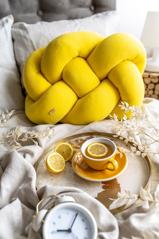poduszki supły Fat Supeł Pillow yellow WYPRZEDAŻ