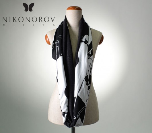 Dwustronny komin dzianinowy milita nikonorov