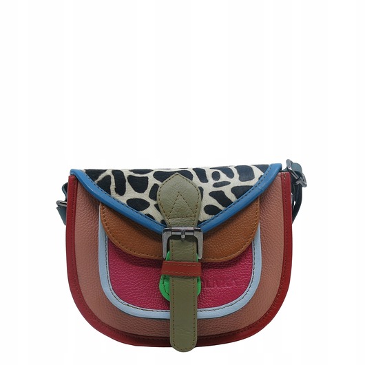 torby na ramię Torebka damska listonoszka skórzana regulowany pasek kolorowa OLIVKA