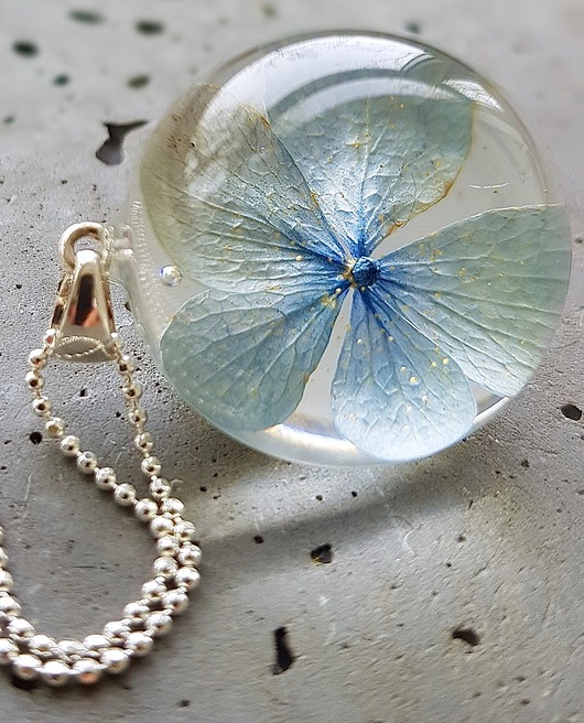 naszyjnik z hortensją Grol Jewellery
