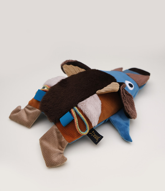 przytulanki dla niemowląt i dzieci Dziki niebieski- zabawka wypełniona łuską orkiszu