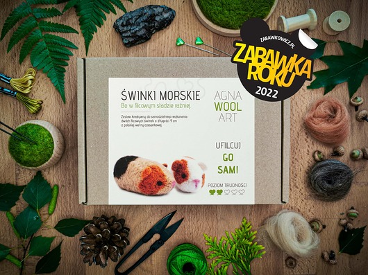 gry edukacyjne dla dzieci Zestaw kreatywny do filcowania: Świnki Morskie. Ufilcuj go sam!