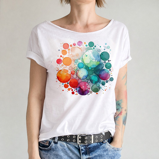 t-shirt damskie Banieczki kolorów Biały Oversize