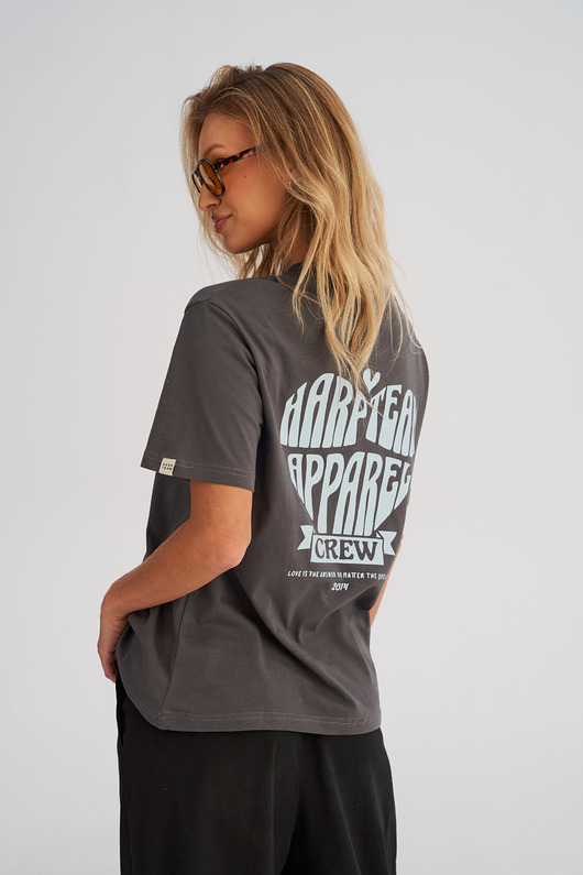 t-shirt damskie Koszulka damska REGULAR Heart antracyt