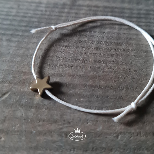 bransoletki na sznurku Bransoletka STAR gwiazdka hematyt