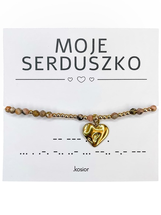 bransoletki na sznurku Bransoletka z kamieni naturalnych Rodohrozyt, Hematyt 10% na zwierzaki