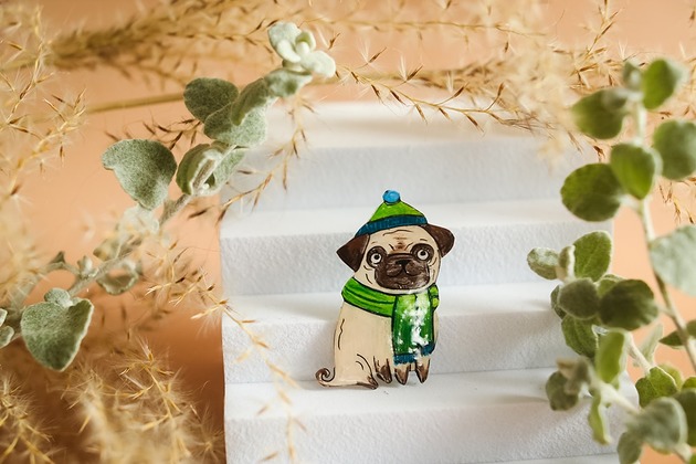 broszki Broszka buldożek francuski Edmund